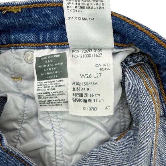 Levi's Ribcage Straight Ankle In Jive Tribe Size 26 - Picture 6 of 8
